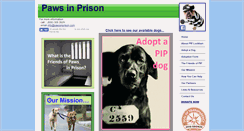 Desktop Screenshot of pawsinprison.com